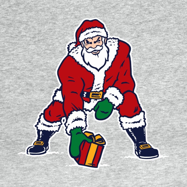 Old School Patriots Logo Santa by FRGStudios2020